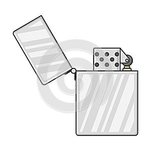 Icon open lighter. Vector illustration on white background