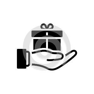 Black solid icon for For, delivery and offering