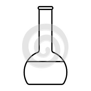 Icon Outline Bottle isolated on white background. Magic Potion in Flask. Vector illustration for your design, game, card, web.