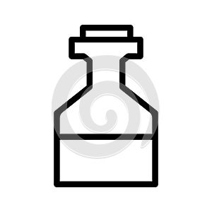 Icon Outline Bottle isolated on white background. Magic Potion in Flask. Vector illustration for your design, game, card, web.