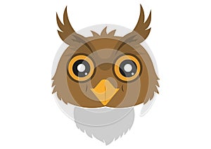 Icon of Owl Face. Animals. Vector Owl Face