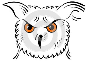 Icon owl vector