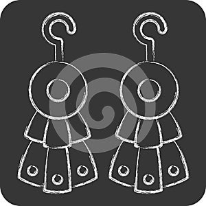 Icon Pabrik Earnings. related to Indigenous People symbol. chalk Style. simple design editable. simple illustration photo