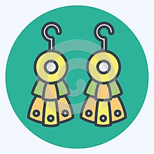 Icon Pabrik Earnings. related to Indigenous People symbol. color mate style. simple design editable. simple illustration photo
