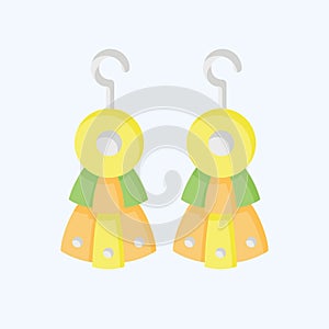 Icon Pabrik Earnings. related to Indigenous People symbol. flat style. simple design editable. simple illustration photo
