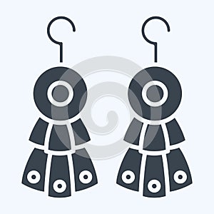 Icon Pabrik Earnings. related to Indigenous People symbol. glyph style. simple design editable. simple illustration photo