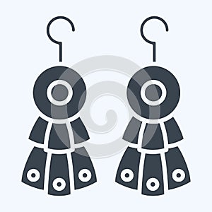 Icon Pabrik Earnings. related to Indigenous People symbol. glyph style. simple design editable. simple illustration photo