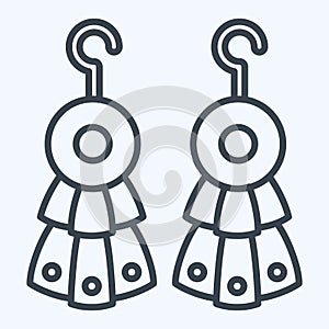 Icon Pabrik Earnings. related to Indigenous People symbol. line style. simple design editable. simple illustration photo