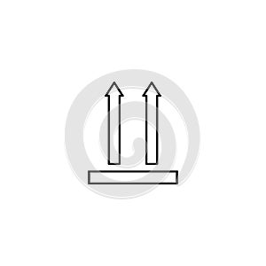 Icon package. This way up - PACKAGING - PICTORIAL MARKING FOR HANDLING OF GOODS (ISO) Distribution packaging Graphical