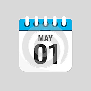 Icon page calendar day - 1 May