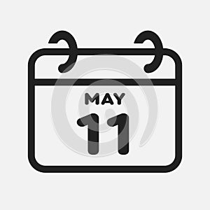 Icon page calendar day - 11 May