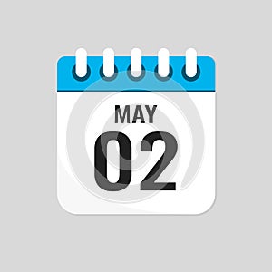 Icon page calendar day - 2 May