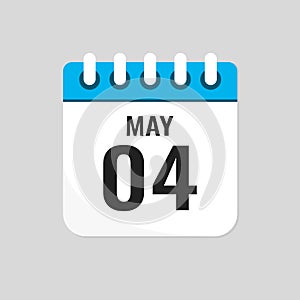 Icon page calendar day - 4 May