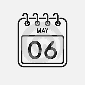 Icon page calendar day - 6 May