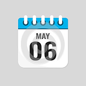 Icon page calendar day - 6 May