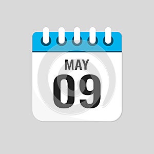 Icon page calendar day - 9 May