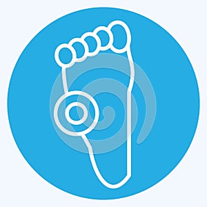 Icon Pain Foot. related to Body Ache symbol. blue eyes style. simple design editable. simple illustration