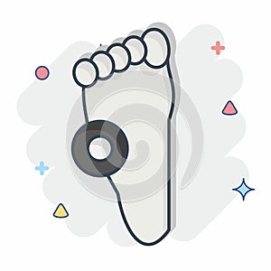 Icon Pain Foot. related to Body Ache symbol. comic style. simple design editable. simple illustration