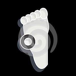 Icon Pain Foot. related to Body Ache symbol. glossy style. simple design editable. simple illustration