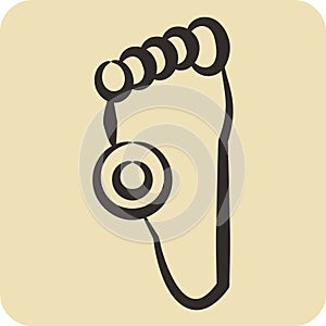 Icon Pain Foot. related to Body Ache symbol. hand drawn style. simple design editable. simple illustration