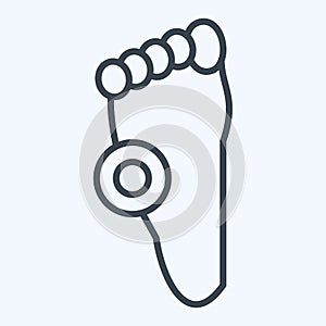 Icon Pain Foot. related to Body Ache symbol. line style. simple design editable. simple illustration