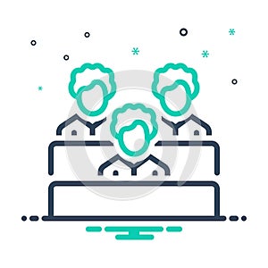 Mix icon for Participant, copartner and audience