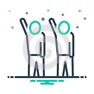 Mix icon for Participate, part in and join