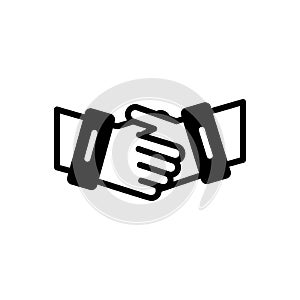 Black solid icon for Partnership, collaboration and complicity