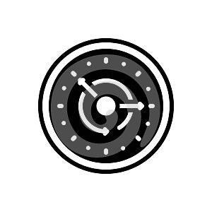 Black solid icon for Past, gone by and period