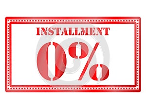 Icon payment installment red rectangular frame