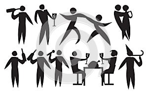 Icon of people celebration of an event.