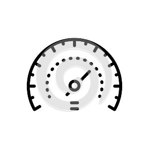 Black line icon for Peregrinate, rpm and speedmeter photo