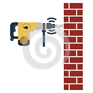 Icon of perforator drilling wall