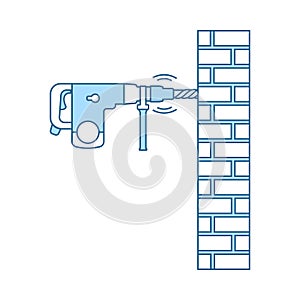 Icon Of Perforator Drilling Wall