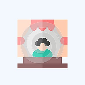 Icon Performance. related to Theatre Gradient symbol. flat style. simple design editable. simple illustration