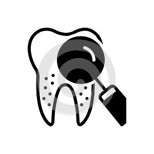 Black solid icon for Periodontics, dental and teeth photo