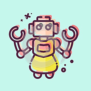 Icon Personal Robot. related to Future Technology symbol. MBE style. simple design editable. simple illustration