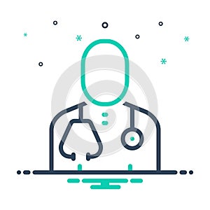 Mix icon for Physician, doctor and therapist photo