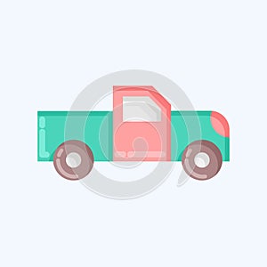 Icon Pick Up. suitable for Automotive symbol. flat style. simple design editable. design template vector. simple illustration