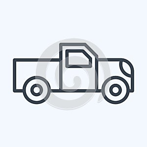 Icon Pick Up. suitable for Automotive symbol. line style. simple design editable. design template vector. simple illustration