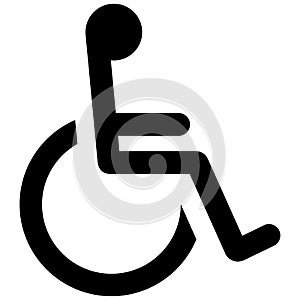 Icon pictogram wheelchair physical deficient