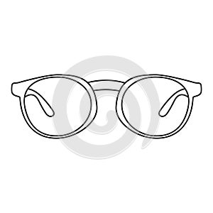 Icon with a picture of a frame for glasses. A simple drawing without pouring. Vector illustration photo