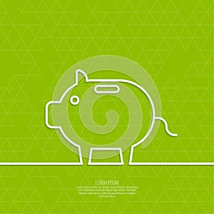 Icon Pig piggy bank