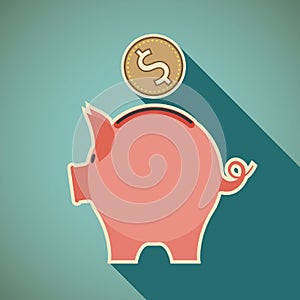 Icon piggy bank.