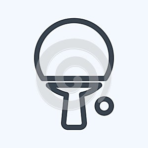 Icon Pin Pong - Line Style,Simple illustration,Editable stroke