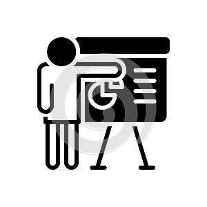 Black solid icon for Plan, project and task