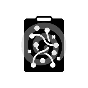 Black solid icon for Plan, strategy and tactic