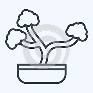 Icon Plant. related to Home Decoration symbol. line style. simple design editable. simple illustration