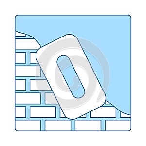 Icon Of Plastered Brick Wall