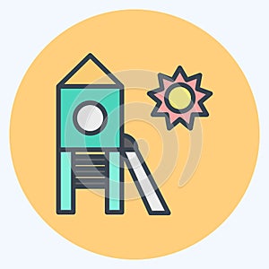 Icon Playground. suitable for City Park symbol. color mate style. simple design editable. design template vector. simple